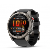 Garmin Fenix 8 Pro - 51mm Amoled Sapphire, Titanio con correa de silicona en negro/gris