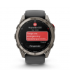 Garmin Fenix 8 Pro - 51mm Amoled Sapphire, Titanio con correa de silicona en negro/gris