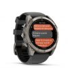 Garmin Fenix 8 Pro - 51mm Amoled Sapphire, Titanio con correa de silicona en negro/gris