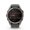 Garmin Fenix 8 Pro - 51mm Amoled Sapphire, Titanio con correa de silicona en negro/gris