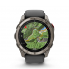 Garmin Fenix 8 Pro - 51mm Amoled Sapphire, Titanio con correa de silicona en negro/gris