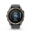 Garmin Fenix 8 Pro - 51mm Amoled Sapphire, Titanio con correa de silicona en negro/gris