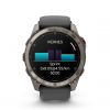 Garmin Fenix 8 Pro - 51mm Amoled Sapphire, Titanio con correa de silicona en negro/gris