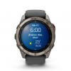 Garmin Fenix 8 Pro - 51mm Amoled Sapphire, Titanio con correa de silicona en negro/gris