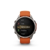 Garmin Fenix 9 Pro � inReach, 47mm Amoled Titanio correa silicona naranja/naranja claro
