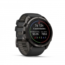 GARMIN FENIX 9 PRO � INREACH, 51MM AMOLED TITANIO REVESTI. DE DLC GRIS CARBON CORREA SILICONA NEGRO
