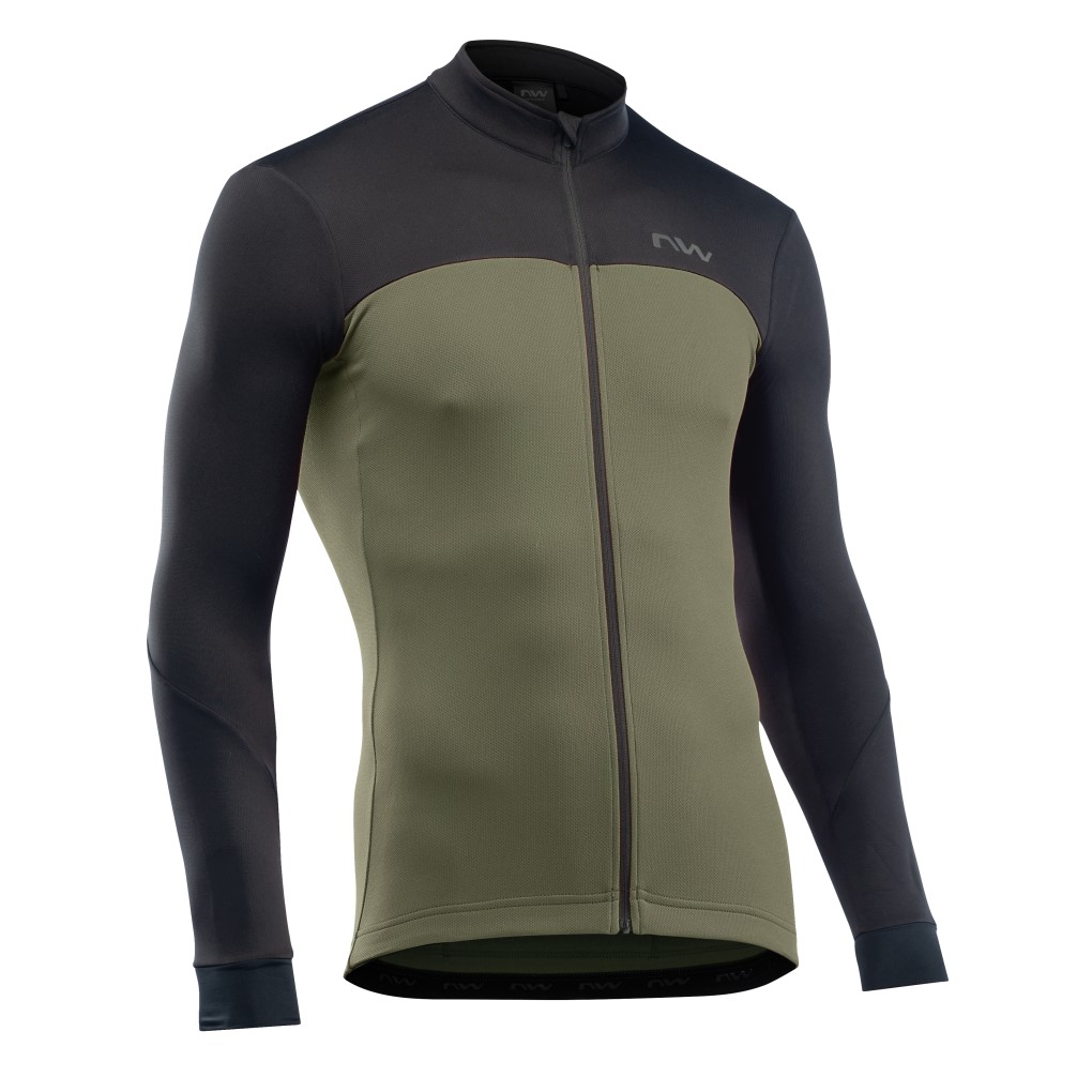 Maillot m/l Northwave FORCE 2 Con Cremallera Negro-Verde Forest 2025-26