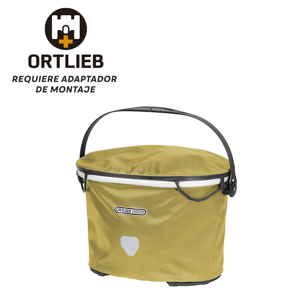 Cesta Manillar Ortlieb UpTown City 17,5L Sin Adaptador Mostaza