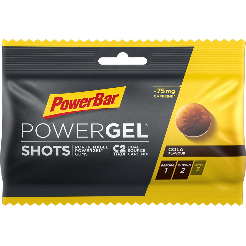 PowerBar PowerGel Shots Cola Cafena 24 unidades