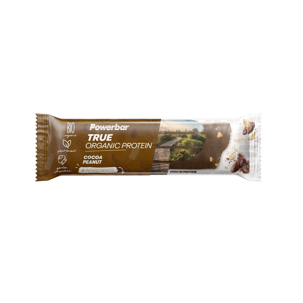 Barrita Powerbar True Organic Protein Avellana Cacao Cacahuete 1 unidad