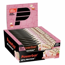 BARRITA POWERBAR PROTEINPLUS 40% FRESA CHOCOLATE BLANCO CRISP 12 UNIDADES
