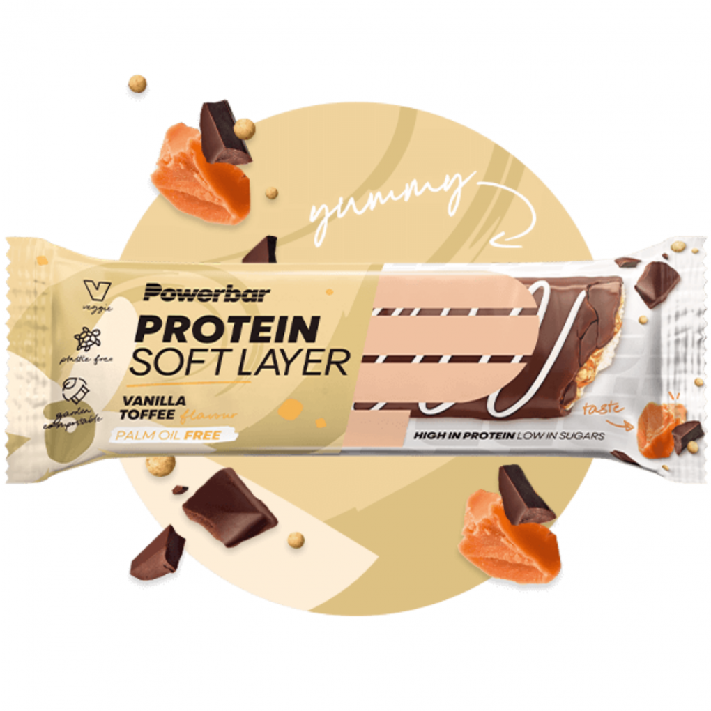 Barrita Powerbar Protein Protein Soft Layer Vainilla Toffee 12 unidades de 40 gr