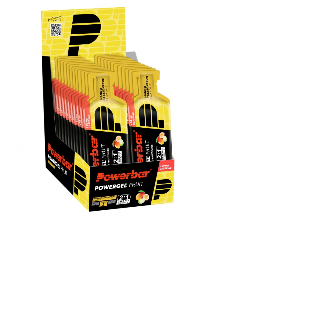 PowerBar PowerGel Mango Fruta de la Pasi�n Cafe�na 24 unidades