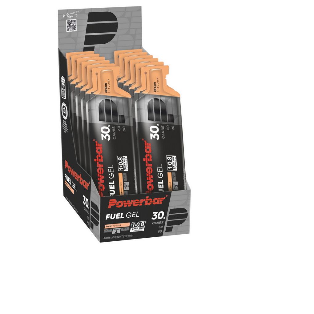 PowerBar Fuel Gel 30 Black Line Peach 12 unidades
