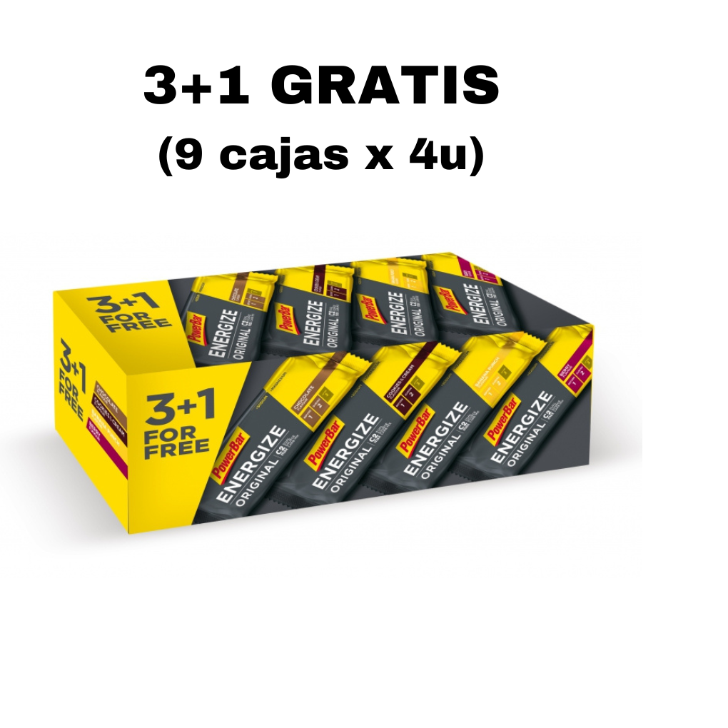 Multipack Barritas PowerBar Energize 9 packs de (3+1 gratis)
