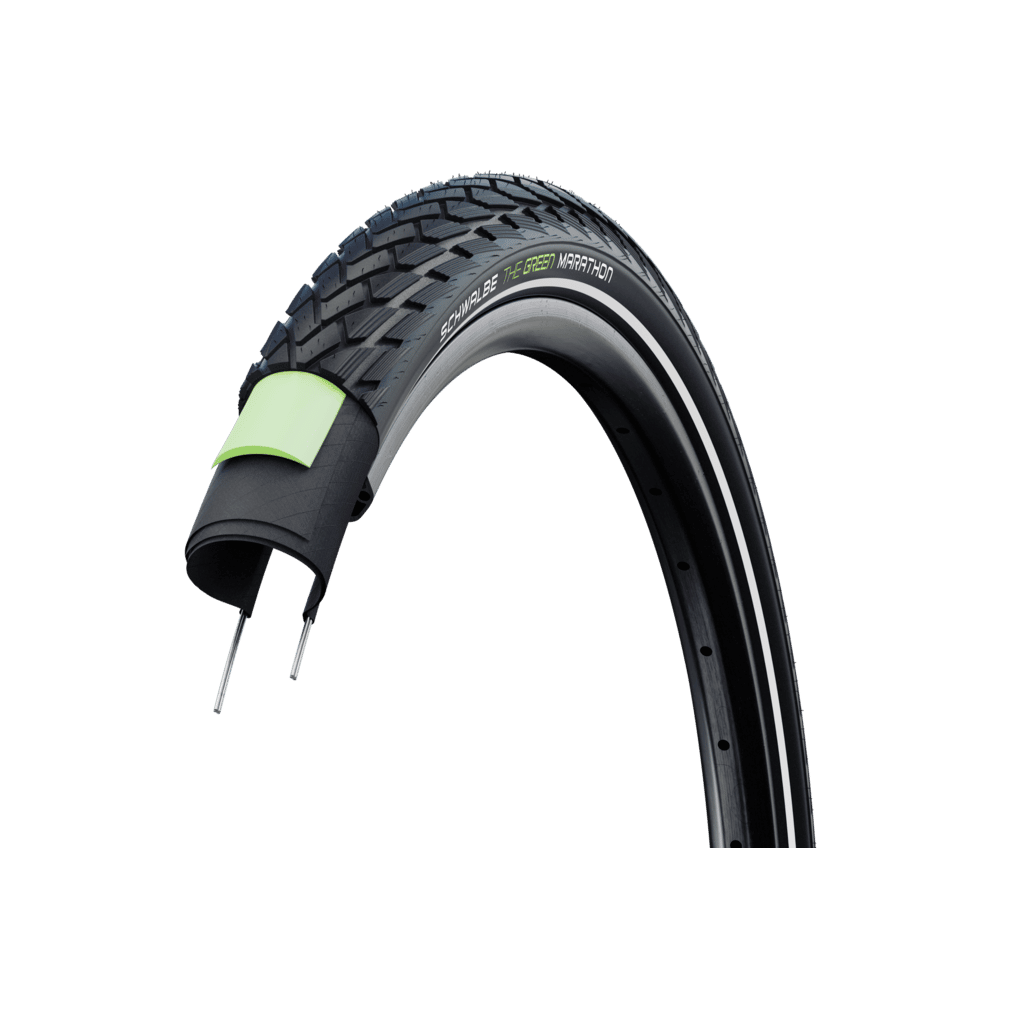 Cubierta Schwalbe MARATHON Perf, GreenGuard, 28x2.15 Negro-Reflectante