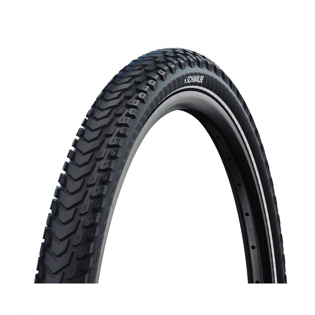 Cubierta Schwalbe MARATHON MONDIAL Perf, RaceGuard 28x1.60 Negro Reflectante