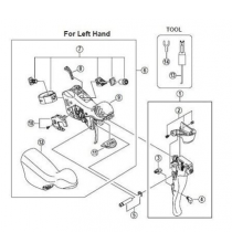 EJE DE PALANCA Y ANILLO E SHIMANO ST-6700 DERECHA